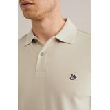 WE Fashion - Slim Polo - Beige - Katoen