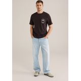 T-shirt - Palmboomopdruk - Korte Mouwen - Ronde Hals - Regular Fit