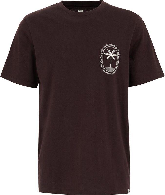 T-shirt - Palmboomopdruk - Korte Mouwen - Ronde Hals - Regular Fit