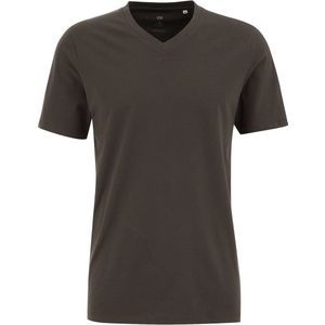 WE Fashion - Slim Fit T-shirt - Grijsgroen - Katoen