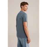 WE Fashion - Heren T-shirt - Grijsblauw - Regular fit - Katoen