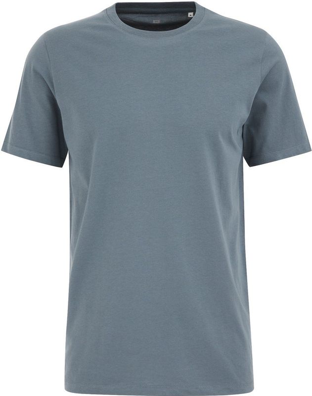 WE Fashion - Heren T-shirt - Grijsblauw - Regular fit - Katoen