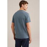 WE Fashion - T-shirt - Grijsblauw - Regular Fit - Katoen