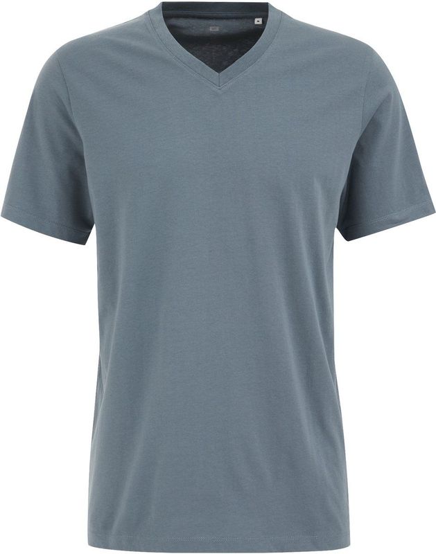 WE Fashion - T-shirt - Grijsblauw - Regular Fit - Katoen