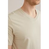 T-shirt - Katoen - Regular Fit - V-hals - Korte Mouwen