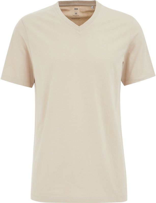 T-shirt - Katoen - Regular Fit - V-hals - Korte Mouwen