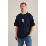 WE Fashion - Tapered Loose Fit Jeans - Donkerblauw - Denim