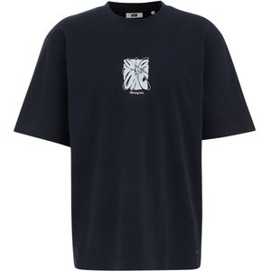 T-shirt - Bloemprint - Korte Mouwen - Losse Pasvorm - Ronde Hals