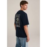 WE Fashion - Blue Ridge - T-shirt - Donkerblauw - Regular Fit