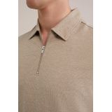 WE Fashion - Slim Polo - Beige - Katoen en Polyester - Korte Mouwen