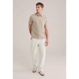 WE Fashion - Slim Polo - Beige - Katoen en Polyester - Korte Mouwen