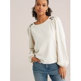 WE Fashion - Seersucker Blouse - Met Borduursels - Dames