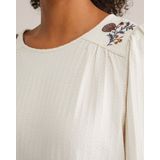 WE Fashion - Seersucker Blouse - Met Borduursels - Dames