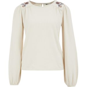 WE Fashion - Seersucker Blouse - Met Borduursels - Dames