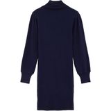 WE Fashion - Jurk - Marine - Pofmouwen - Col