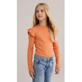 WE Fashion - Geribd T-shirt - Meisjes - Lange Mouwen