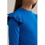 WE Fashion - Longsleeve - Zacht Katoen - Ronde Hals - Speelse Ruches