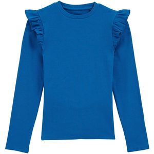 WE Fashion - Longsleeve - Zacht Katoen - Ronde Hals - Speelse Ruches