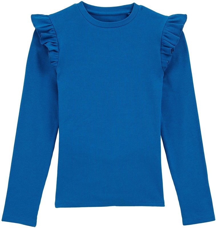 WE Fashion - Longsleeve - Zacht Katoen - Ronde Hals - Speelse Ruches