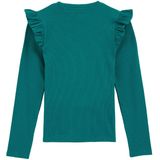 WE Fashion - Geribd T-shirt - Meisjes - Regular Fit - Lange Mouwen