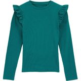 WE Fashion - Geribd T-shirt - Meisjes - Regular Fit - Lange Mouwen
