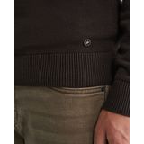 WE Fashion - Heren Regular fit trui met rits - Regular fit - Donkergrijs - Katoen - Maat: XS