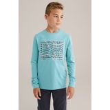 WE Fashion - Pyjamatop - Blauw - Jongens