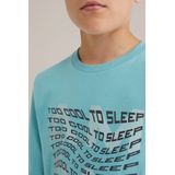 WE Fashion - Pyjamatop - Blauw - Jongens
