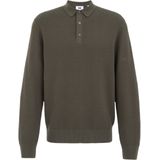 WE Fashion - Regular Fit - Gebreide Polo - Lange Mouwen - Structuur