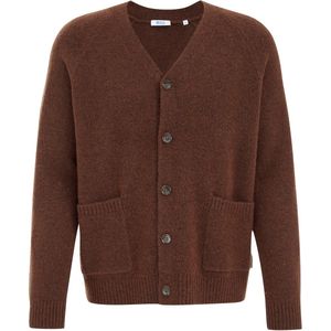 WE Fashion - Fijngebreid Vest - Saffraan Rood - Slim Fit