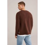 WE Fashion - Fijngebreid Vest - Saffraan Rood - Slim Fit