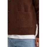 WE Fashion - Fijngebreid Vest - Saffraan Rood - Slim Fit