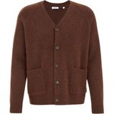 WE Fashion - Fijngebreid Vest - Saffraan Rood - Slim Fit