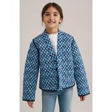 WE Fashion - Livaeco™ Viscose - Gewatteerd Jack - Blauw - Regular Fit