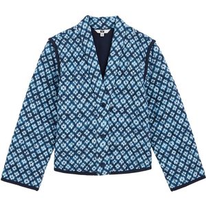 WE Fashion - Livaeco™ Viscose - Gewatteerd Jack - Blauw - Regular Fit