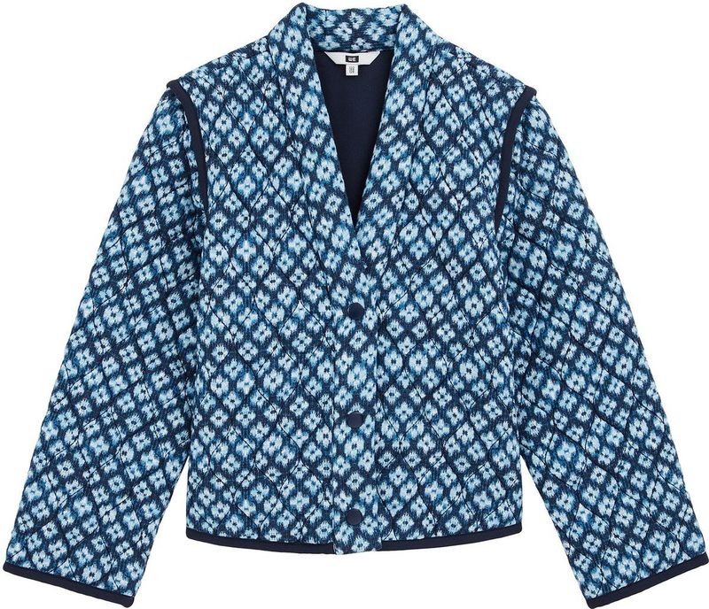 WE Fashion - Livaeco™ Viscose - Gewatteerd Jack - Blauw - Regular Fit