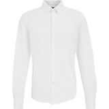WE Fashion - Heren Tall Fit Overhemd - Wit - Piquéjersey - Katoen
