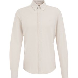 WE Fashion - Heren Tall Fit Overhemd - Lichtbruin - Piquéjersey - Katoen
