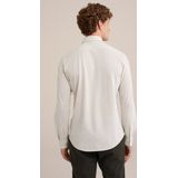 WE Fashion - Heren Tall Fit Overhemd - Lichtbruin - Piquéjersey - Katoen