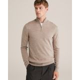 WE Fashion - Trui - Lichtbruin - Aansluitend Model - Opstaande Kraag
