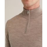 WE Fashion - Trui - Lichtbruin - Aansluitend Model - Opstaande Kraag