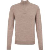 WE Fashion - Trui - Lichtbruin - Aansluitend Model - Opstaande Kraag