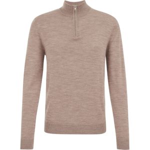 WE Fashion - Trui - Lichtbruin - Aansluitend Model - Opstaande Kraag