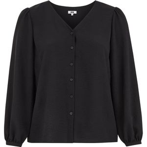 WE Fashion - Curve - Blouse - V-hals - Lange Mouwen - Knoopsluiting