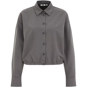WE Fashion - Cropped Blouse - Grijs