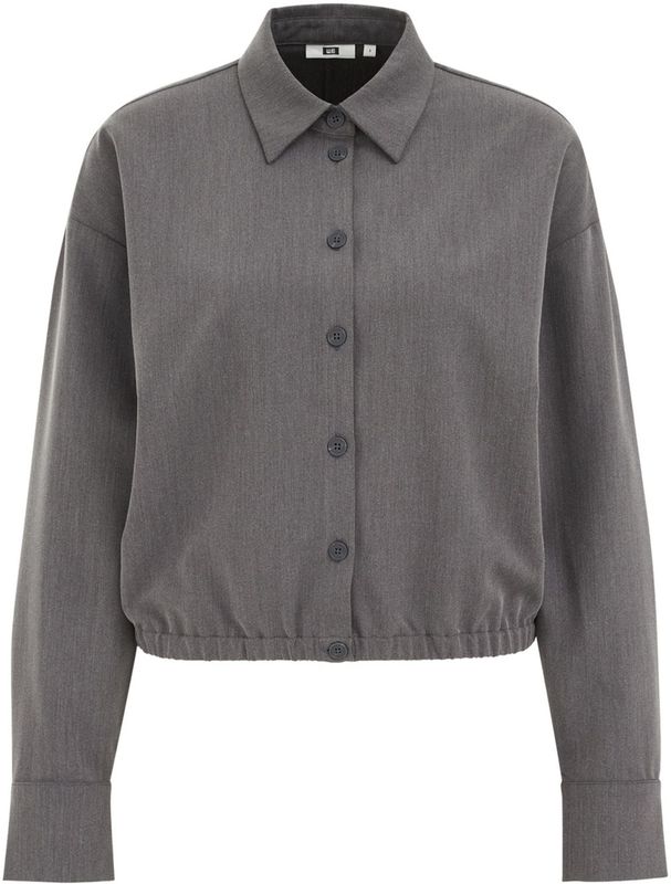 WE Fashion - Cropped Blouse - Grijs