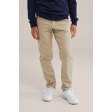 WE Fashion - Slim Fit Chino - Taupe - Katoen