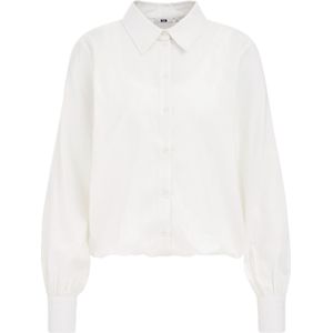 WE Fashion - Overhemdblouse - Wit - Met Geïntegreerd Singlet