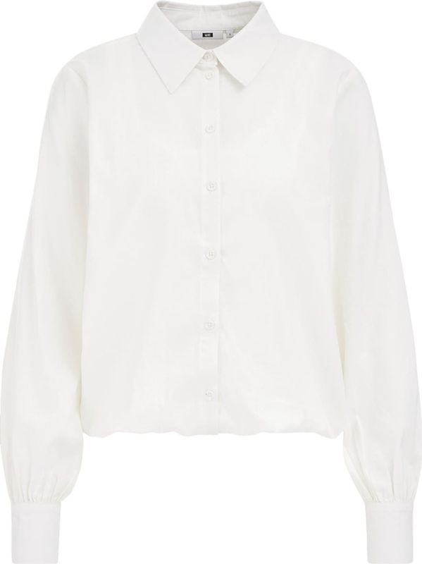 WE Fashion - Overhemdblouse - Wit - Met Geïntegreerd Singlet