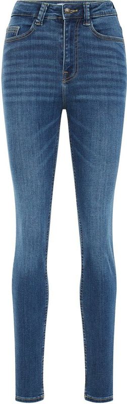 WE Fashion Imitatieleren Skinny Broek Donkerblauw